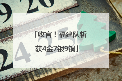 收官！福建队斩获4金7银9铜