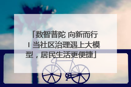数智普陀 向新而行〡当社区治理遇上大模型，居民生活更便捷