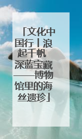 文化中国行丨浪起千帆 深蓝宝藏——博物馆里的海丝遗珍