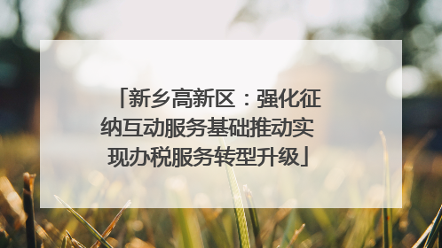 新乡高新区：强化征纳互动服务基础推动实现办税服务转型升级