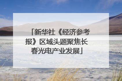 新华社《经济参考报》区域头题聚焦长春光电产业发展