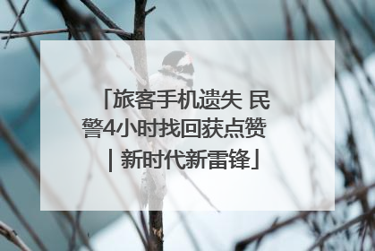 旅客手机遗失 民警4小时找回获点赞｜新时代新雷锋