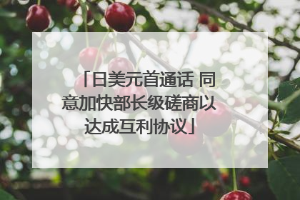 日美元首通话 同意加快部长级磋商以达成互利协议