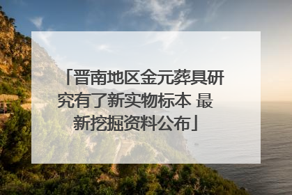 晋南地区金元葬具研究有了新实物标本 最新挖掘资料公布
