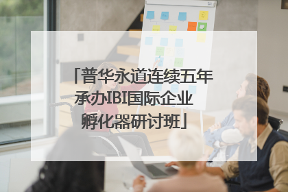 普华永道连续五年承办IBI国际企业孵化器研讨班