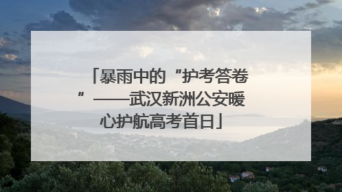 暴雨中的“护考答卷”——武汉新洲公安暖心护航高考首日