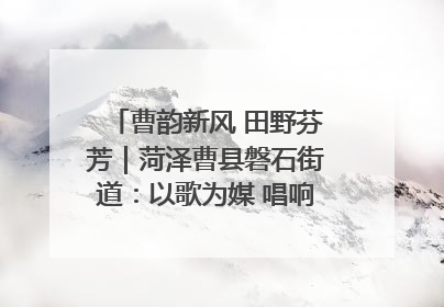曹韵新风 田野芬芳｜菏泽曹县磐石街道：以歌为媒 唱响乡土“新歌声”