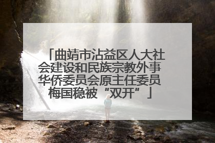 曲靖市沾益区人大社会建设和民族宗教外事华侨委员会原主任委员梅国稳被“双开”