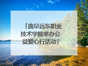 曲阜远东职业技术学院举办公益爱心行活动