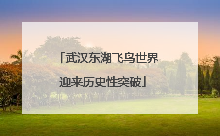 武汉东湖飞鸟世界迎来历史性突破