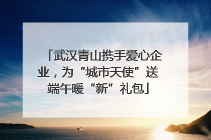 武汉青山携手爱心企业，为“城市天使”送端午暖“新”礼包