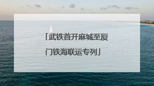 武铁首开麻城至厦门铁海联运专列