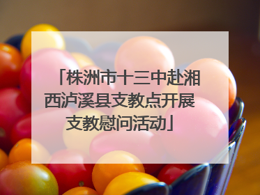 株洲市十三中赴湘西泸溪县支教点开展支教慰问活动