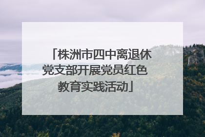 株洲市四中离退休党支部开展党员红色教育实践活动