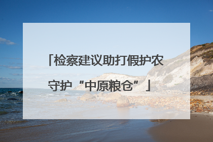 检察建议助打假护农守护“中原粮仓”