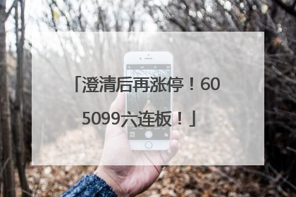澄清后再涨停！605099六连板！