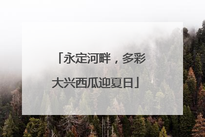 永定河畔，多彩大兴西瓜迎夏日
