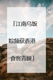 江南乌饭粽频获香港食客青睐