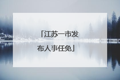 江苏一市发布人事任免