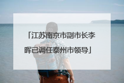 江苏南京市副市长李晖已调任泰州市领导
