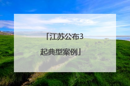 江苏公布3起典型案例