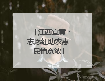 江西宜黄：志愿红助农惠民情意浓