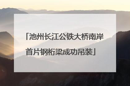池州长江公铁大桥南岸首片钢桁梁成功吊装