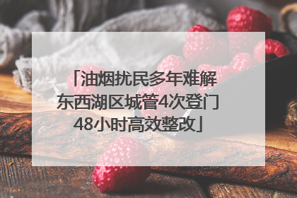 油烟扰民多年难解 东西湖区城管4次登门48小时高效整改