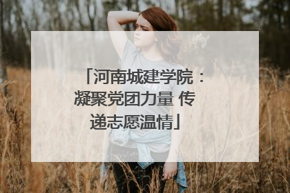 河南城建学院：凝聚党团力量 传递志愿温情