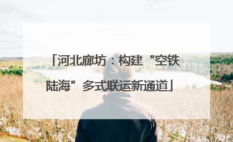 河北廊坊：构建“空铁陆海”多式联运新通道