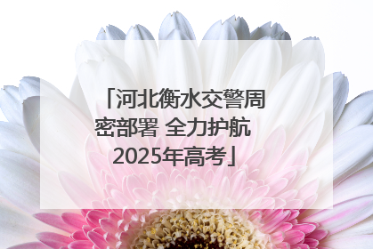 河北衡水交警周密部署 全力护航2025年高考