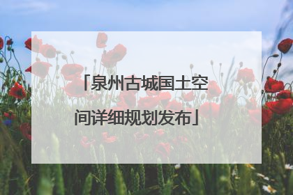 泉州古城国土空间详细规划发布