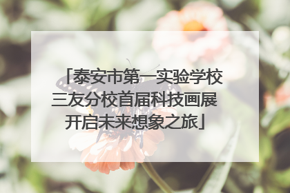 泰安市第一实验学校三友分校首届科技画展开启未来想象之旅