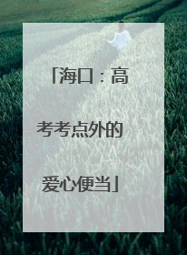 海口：高考考点外的爱心便当