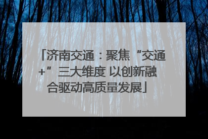 济南交通：聚焦“交通+”三大维度 以创新融合驱动高质量发展