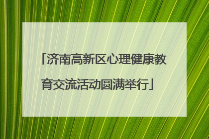 济南高新区心理健康教育交流活动圆满举行