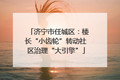 济宁市任城区：楼长“小齿轮”转动社区治理“大引擎”