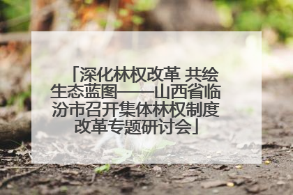 深化林权改革 共绘生态蓝图——山西省临汾市召开集体林权制度改革专题研讨会