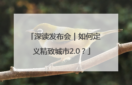 深读发布会｜如何定义精致城市2.0？