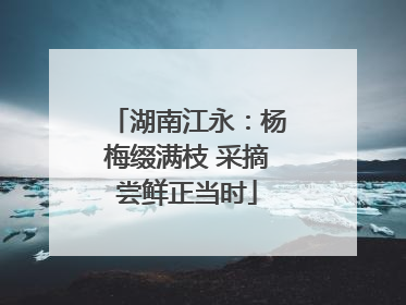 湖南江永：杨梅缀满枝 采摘尝鲜正当时