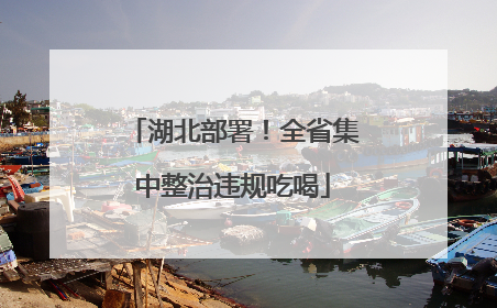 湖北部署！全省集中整治违规吃喝