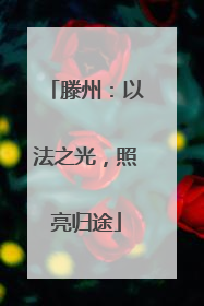 滕州：以法之光，照亮归途