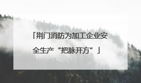 荆门消防为加工企业安全生产“把脉开方”