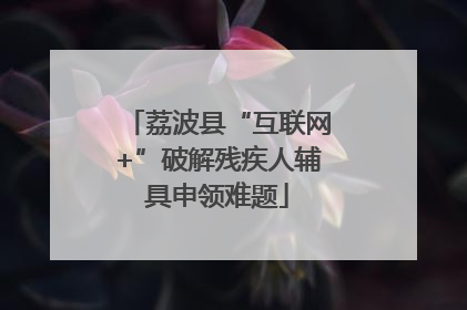 荔波县“互联网+”破解残疾人辅具申领难题