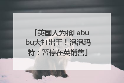 英国人为抢Labubu大打出手！泡泡玛特：暂停在英销售