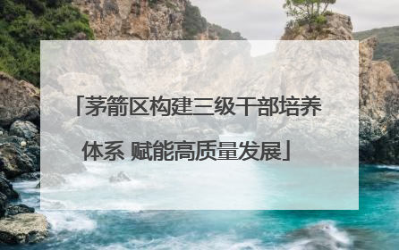 茅箭区构建三级干部培养体系 赋能高质量发展