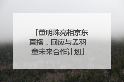 董明珠亮相京东直播，回应与孟羽童未来合作计划