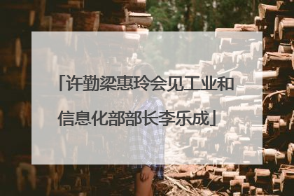 许勤梁惠玲会见工业和信息化部部长李乐成