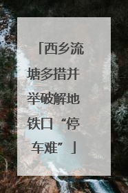 西乡流塘多措并举破解地铁口“停车难”