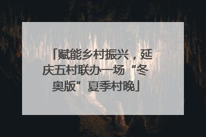 赋能乡村振兴，延庆五村联办一场“冬奥版”夏季村晚